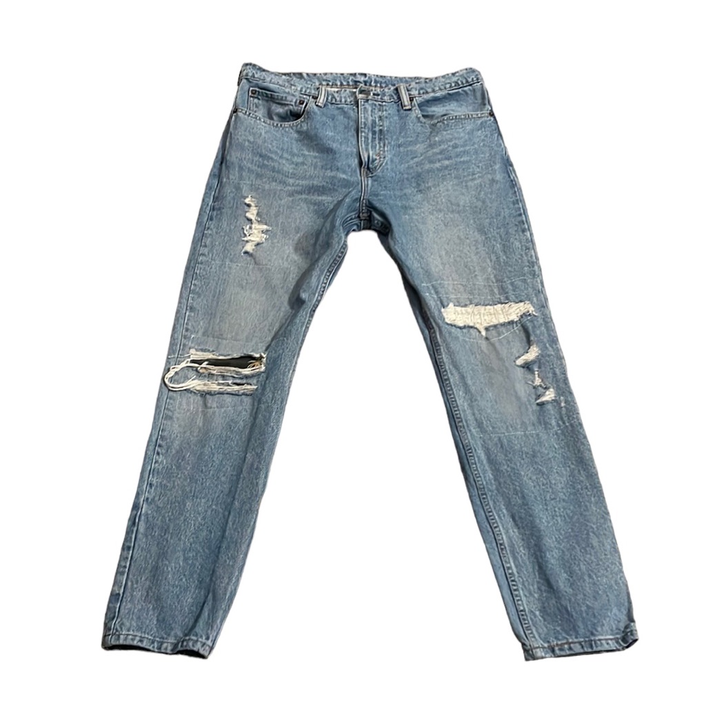Levis Mens 34 X 30 Custom Patches Slim Tapered 512 Jeans